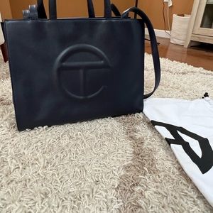 Telfar Medium Navy Shopping Bag